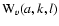 ${\rm W}_v(a,k,l)$