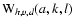 ${\rm W}_{h,v,d}(a,k,l)$