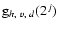 ${\rm g}_{h,~v,~d}(2^j)$