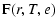 $\displaystyle %
{\rm F}(r,T,e)$