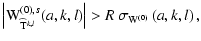 $\displaystyle %
\left\vert {\rm W}^{(0),s}_{\widehat{{\rm T}}^{k,l}}(a,k,l) \right\vert > R~\sigma_{{\rm W}^{(0)}}\left(a,k,l\right),$
