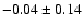 $-0.04\pm 0.14$