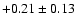 $+0.21\pm 0.13$