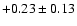 $+0.23\pm 0.13$
