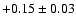 $+0.15\pm 0.03$