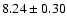 $8.24 \pm 0.30$