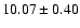 $10.07 \pm 0.40$