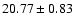 $20.77 \pm 0.83$