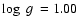 $\log~g~=1.00$