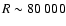 $R \sim 80~000$