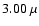 $3.00~\mu$