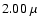 $2.00~\mu$