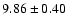 $9.86 \pm 0.40$