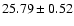 $25.79 \pm 0.52$