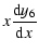 $\displaystyle x{{\rm d}y_6 \over {\rm d}x}$