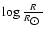 $\log \frac{R}{R_{\hbox{$\odot$ }}}$