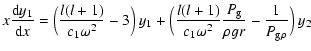 $\displaystyle x{{\rm d}y_1 \over {\rm d}x} =
\Big({l(l+1)\over c_1\omega^2}-3\B...
...\over c_1\omega^2}{P_{\rm g}\over \rho gr}-{1\over
{P}_{{\rm g} \rho}}\Big)~y_2$