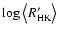 $\log \left< R'_{{\rm HK}} \right>$