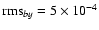 ${\rm rms}_{by} = 5 \times 10^{-4}$