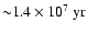 ${\sim} 1.4 \times 10^7 ~\rm {yr}$