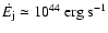 $\dot E_{\rm j} \simeq 10^{44} ~\rm {erg}~\rm {s}^{-1}$
