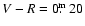 $V-R=0\hbox{$.\!\!^{\rm m}$ }20$