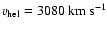 $v_{\rm hel} = 3080~{\rm km~s}^{-1}$