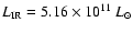 $L_{\rm IR} = 5.16\times
10^{11}~L_\odot$