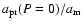 $a_{\rm {pr}}(P=0)/a_{\rm {m}}$