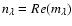$n_{\lambda}=Re(m_{\lambda})$
