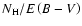 $N_{\rm H}/E\left(B-V\right)$