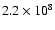 $2.2\times10^{8}$