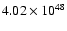 $ 4.02\times{10}^{48}$