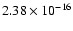 $2.38\times{10}^{-16}$
