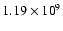 $1.19\times{10}^9$