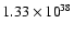 $ 1.33\times{10}^{38}$