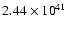 $2.44\times{10}^{41}$