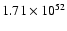 $ 1.71\times{10}^{52}$