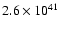 $2.6\times{10}^{41}$