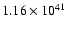 $1.16\times{10}^{41}$