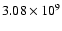 $3.08\times{10}^9$