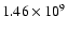 $1.46\times{10}^9$