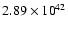 $2.89\times{10}^{42}$