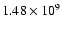 $1.48\times{10}^9$