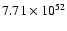 $ 7.71\times{10}^{52}$