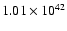 $1.01\times{10}^{42}$