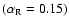 $(\alpha_{\rm R} = 0.15 )$