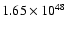 $ 1.65\times{10}^{48}$