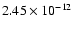 $2.45\times{10}^{-12}$