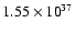 $1.55\times{10}^{37}$